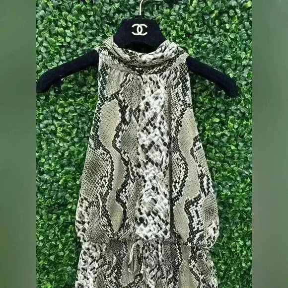 EN FOCUS STUDIO SNAKESKIN PRINT JUMPSUIT SIZE 8 - Picture 3 of 5